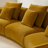 Gyllene chenilletyg Modulär sektionssoffa för vardagsrumsmöbler inomhus