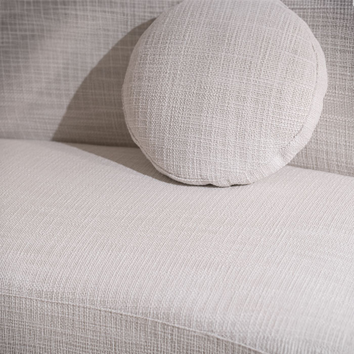 Modern skandinavisk vit böjd stoppad soffa Tre-sits soffa för vardagsrum