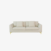 Italiensk modern 2-sits soffa med metallben 