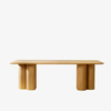 Minimalistisk Farmhouse Square matbord i trä för 4
