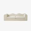 Lyxig Wave Curved Tvåsitsig Minimalistisk Teddy Fleece soffa för vardagsrum