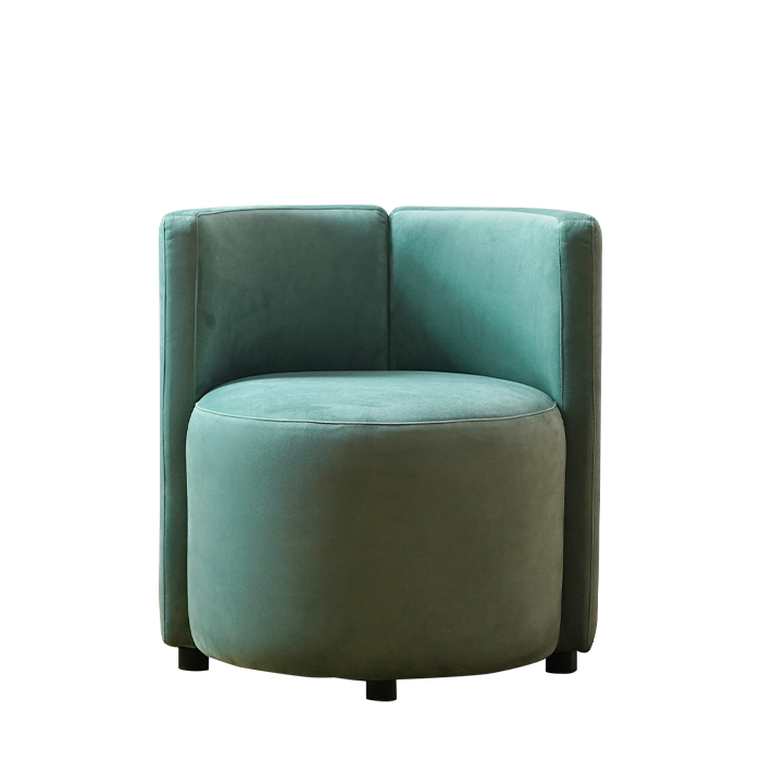 Modern Velvet Curved Back Single Lounge Chair Fåtölj