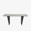 Modernt matbord i marmorskiva med ben i rostfritt stål Matsalsmöbler