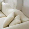 Lyxig Wave Curved Tvåsitsig Minimalistisk Teddy Fleece soffa för vardagsrum