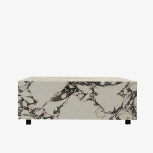 Lyxig modern marmor fyrkantig lågt soffbord 