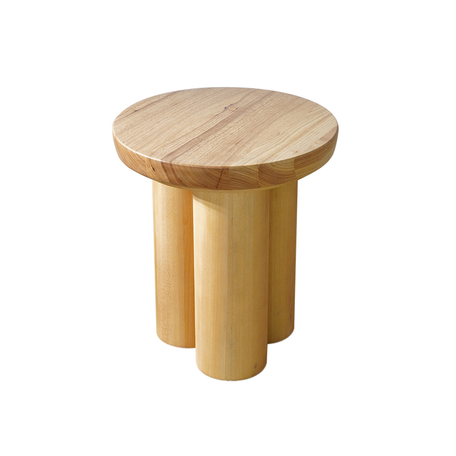 Modern liten rund trä sidobord Set vardagsrumsmöbler