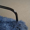 Lyxig Blue Wool Accent Chair Enkelfåtölj med metallram