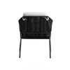 Modern Vattentät Black Metal Weave Lounge Chair Kudde Avtagbar