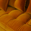 Modern Orange Velvet Loveseat soffa 3 sits för vardagsrumsmöbler