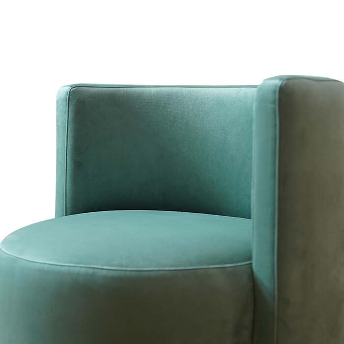 Modern Velvet Curved Back Single Lounge Chair Fåtölj