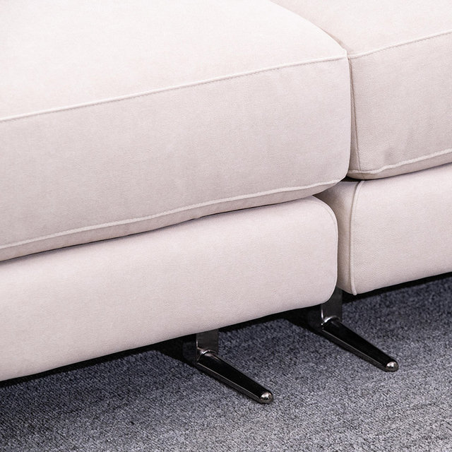 Modern minimalistisk L-formad sektionshörnsoffa för vardagsrum