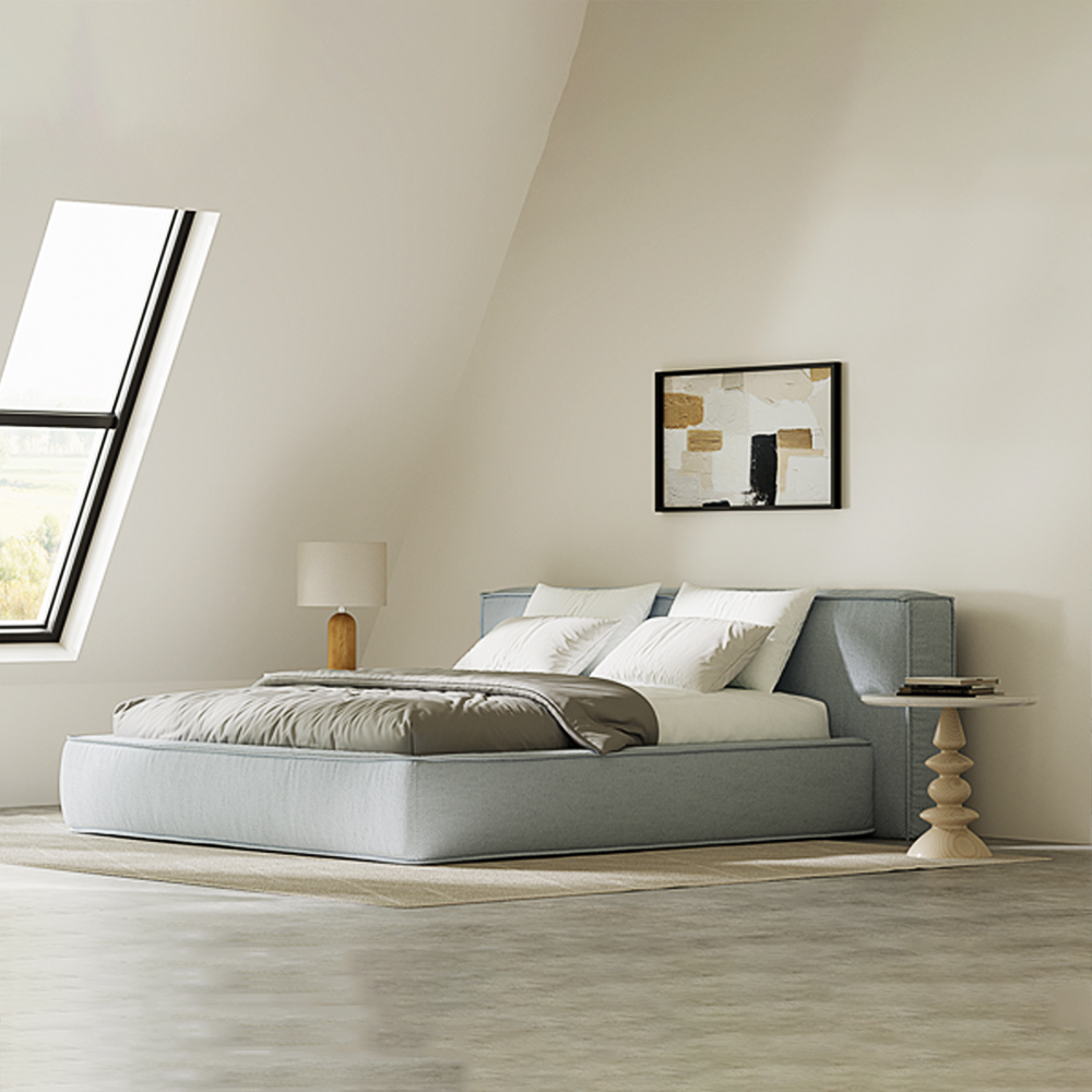 Modern minimalistisk king size sängram 