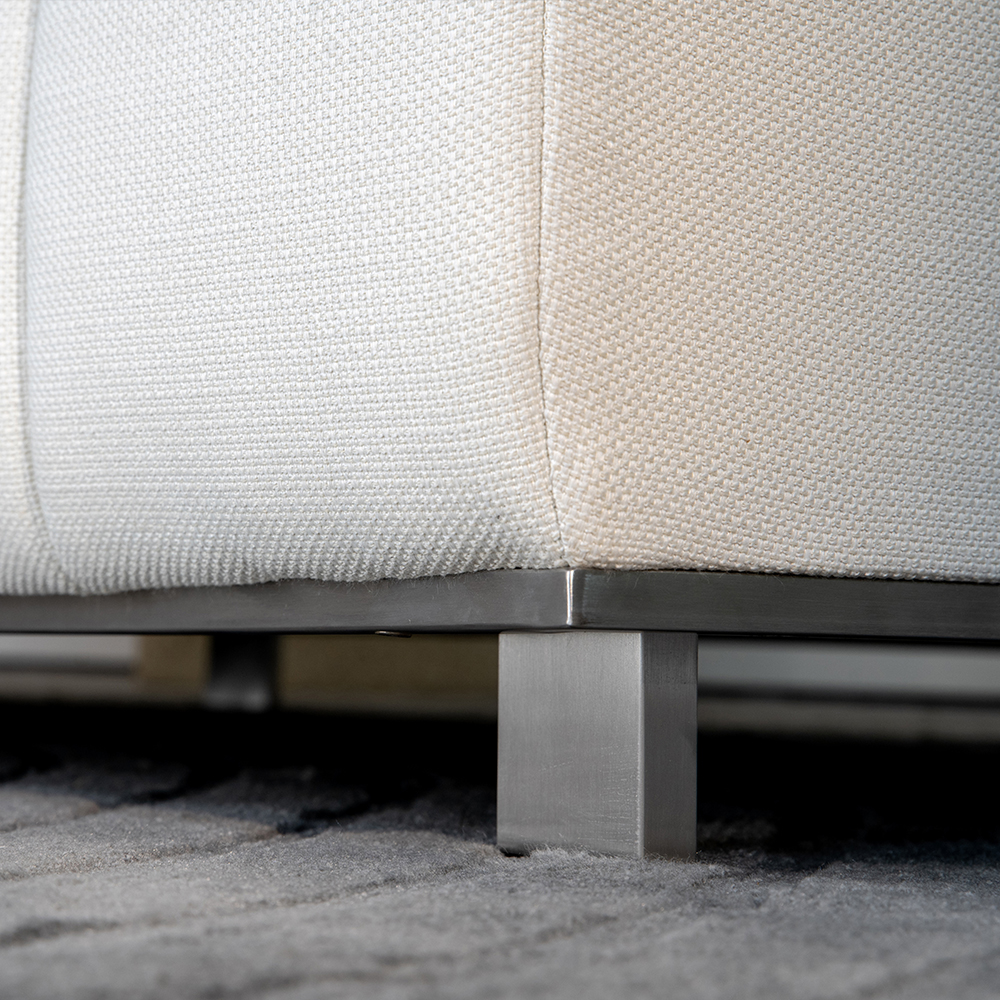 Moderna vita pianonycklar Design Tre-sits stoppad soffa