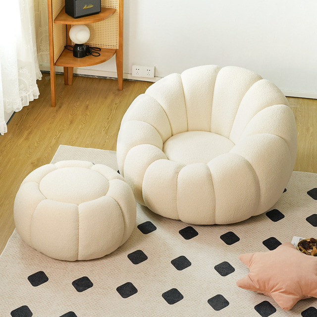 Pumpkin Lazy Swivel Soffstol Nordic Cloud Cute Stol