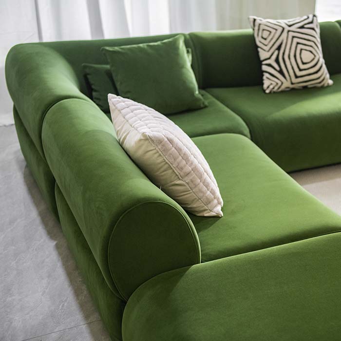 Bambu Design Modern Living Room Modular Soff Set med Ottoman 