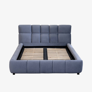 Velvet Block Twin Size Bed Stoppad plattformssäng