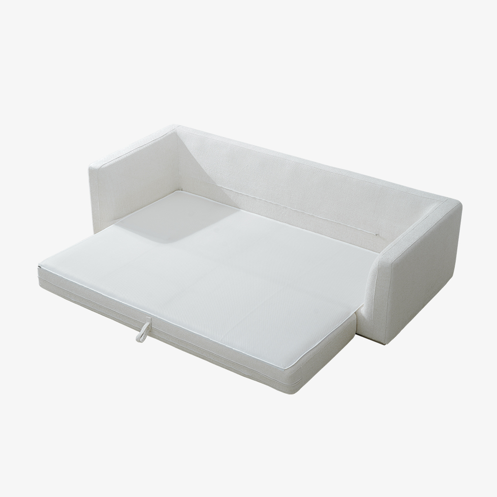 Modern vit stoppad bäddsoffa